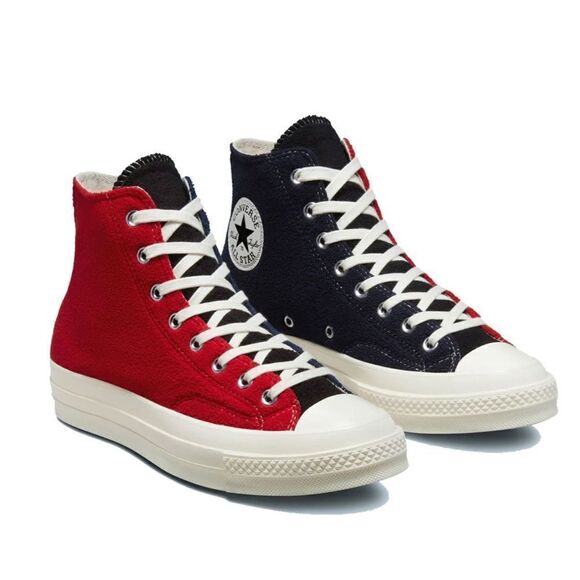 CONVERSE CHUCK 70 HI 'NAVY / RED‎ NWB-unisex Men 10 / women 12 - Picture 1 of 10